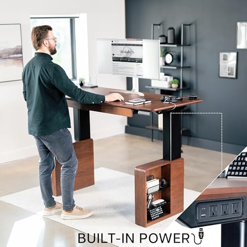 VIVO Walnut 71 x 30 in Executive Standing Desk, DESK-EX7230D