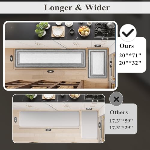 KIMODE Anti Fatigue Kitchen Mats for Floor 2 Piece, Cushioned Kitchen Rugs