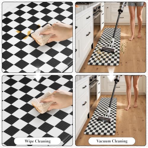 KIMODE Kitchen Mats Cushioned Anti Fatigue, Farmhouse Kitchen Rug 24"x71"