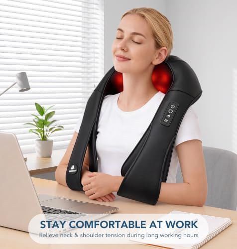 Neck Massager for Pain Relief Deep Tissue with Heat, Gifts for Women Men