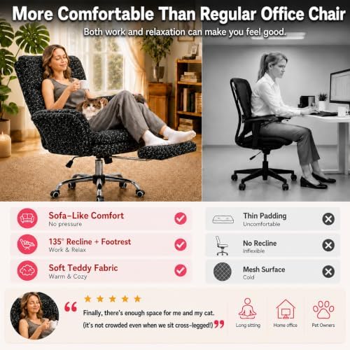 Big and Tall Office Chair with Foot Rest & Flip Armrests