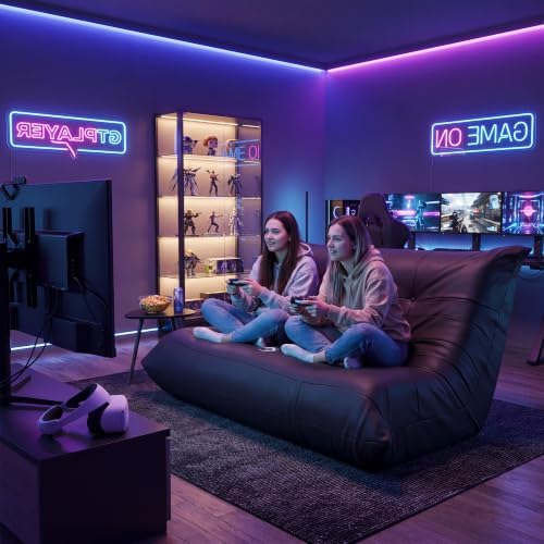 Homall Floor Gaming Chair Boneless Loveseat Couch, Ergonomic Floor Sofa Couch with Cup Holders, Leather Lazy Floor Lounger for Gaming, Reading, Relaxing, Watching TV (Black)