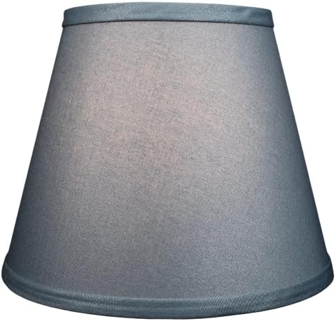 FenchelShades.com Lampshade 6" Top Diameter x 10" Bottom Diameter x 8" Slant Height 6x10x8" with Spider Attachment Diameter 0.4 Inch for Lamps with a Harp (Silver Strand)