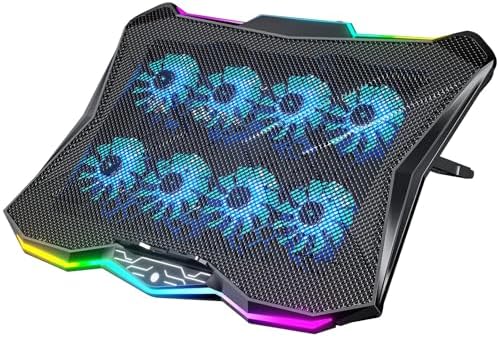 AICHESON Laptop Cooling Pad with 8 Cooler Fans for 15.6-17.3 Inch Computers