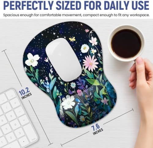 Ergonomic Mouse Pad with Wrist Rest, Gel Wrist Support, Celestial