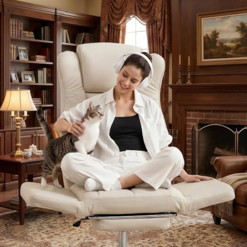 Cross Legged Office Chair with Adjsutable Armrests & Headrest