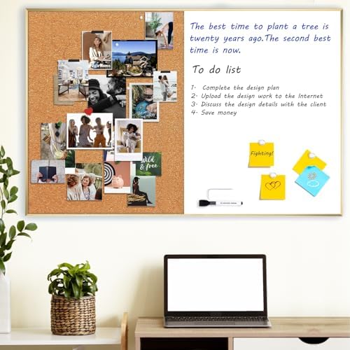 ARCOBIS Cork Board White Board Combo
