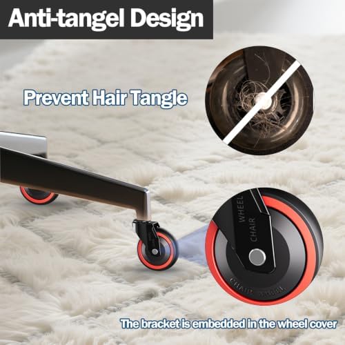 Office Chair Caster Wheels Replacement 3 Inch Roller Blade, Set of 5