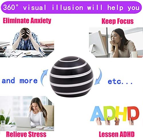 Desk-Kinetic-Toys Cool-Gadgets for Fidget: Cool-Stuff Thing Game Toy for Adult Teen Children Kid, Stress Relief Optical-Illusion Gifts for Office School Home Man Women Christmas Spinning 180 Seconds