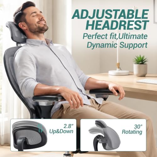 450LBS Ergonomic Mesh Office Chair with 4D Armrests