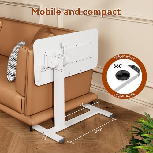 Mobile Standing Desk, Left/Right Rolling Bedside Table
