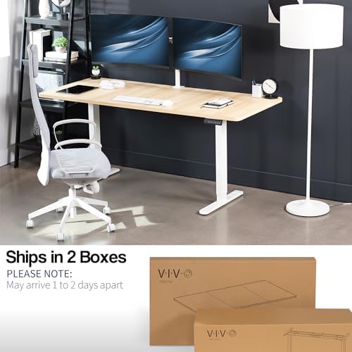 VIVO Light Wood 71 x 30 in Standing Desk, DESK-KIT-E2W7C