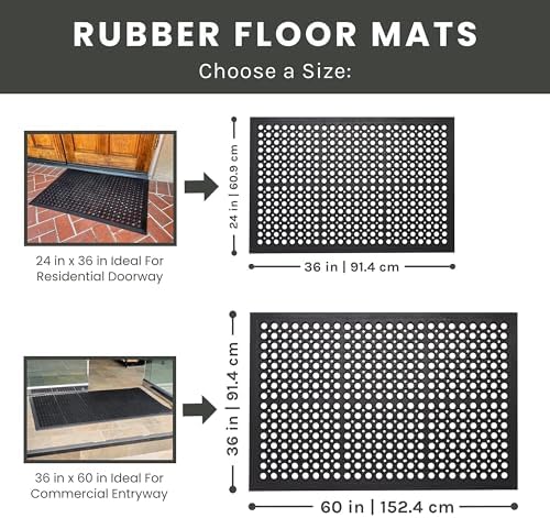 Envelor Anti Fatigue Bar Mat, Non Slip Kitchen Floor Door Mat, 36 x 60 in