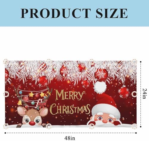 Santa Claus Red Magnetic Fluorescent Light Covers for Ceiling Lights 2 x 4 Feet,Christmas Cute Deer Pine Tree Ball Office Classroom Kitchen Drop Ceiling Light Covers Filters Shade Panel 3 Packs