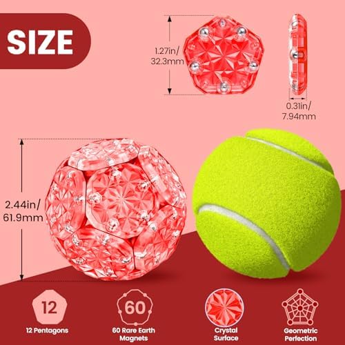 Magnetic Fidget Sphere, Adult Fidget Toy for Focus & Stress Relief