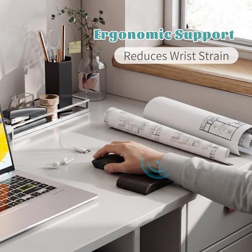 Wooden Wrist Rest for Mouse and Keyboard, Ergonomic Design for Wrist Pain Relief, Smooth No Odor and Easy to Clean, Support Wrist to Coding Typing and Playing