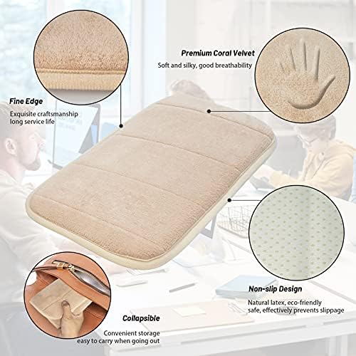 2 Sets Upgrade Computer Wrist Elbow Pad, DILIBRA Portable Memory Foam