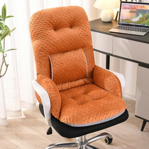 Office Chair Cushions with Armrest，Non-Slip Rocking Chair Pad with High Back Support for Dining Dorm Floor Car Office Patio