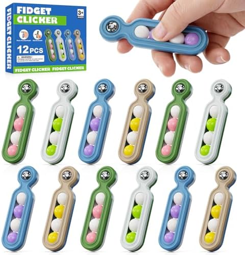 Fidget Toys Adults Stress Relief: 12 Pack Fidget Clicker for ADHD Focus