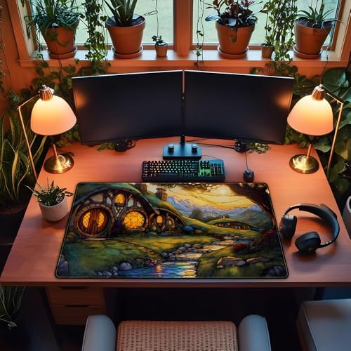 Cute Playmat MTG Game Mat House Anime Mouse Pad Large Desk Mat Gaming Mat
