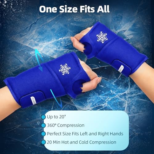 Comfytemp Wrist Ice Pack Wrap Carpal Tunnel Relief Wrist Brace 2 Packs