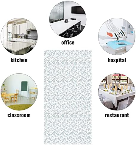 Fluorescent Light Cover Decorative Ceiling Light Filters,Eucalyptus Pattern,for Classroom Office Hospitals Home Ceiling Decorative,2ft x 4ft,Baby Blue and White
