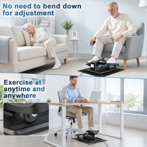 Under Desk Elliptical Machine, Electric Leg Pedal Exerciser for Seniors
