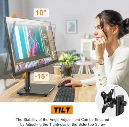 TAVR Furniture Single Monitor Stand VESA Mount for 13-32 Inch Screens
