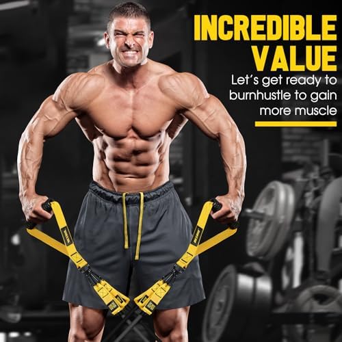 Heavy Resistance Bands for Working Out, 300lbs/360lb/420lb Exercise Bands Workout Bands with Handles, Door Anchor, Ankle Straps, Home Gym Workout Equipment for Men Fitness Strength Training Stretching