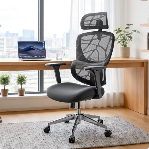 Jacia House Ergonomic Office Chair with Lumbar Support 4D Arms Sliding Seat