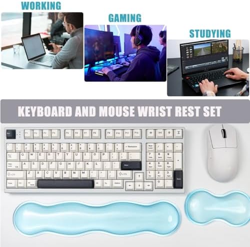 Gel Keyboard Wrist Rest, Blue Wrist pad for Computer Keyboard