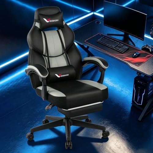 Big and Tall Gaming Chair for Adults, 400 lbs Heavy Duty, 21 in Wide Seat