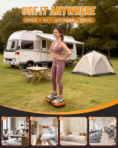 Mini Vibration Plate Machine – Portable, Wireless, Rechargeable Quiet Platefor Vibration Massage, Relaxation & Muscle Stiffness Relief