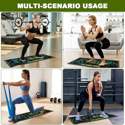 Non-Slip Squat Mat with Foot Position Guide, 31.5" x 13.78"