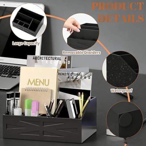 Large Mail Organizer Countertop,Farmhouse Desk and Kitchen Countertop Storage, Letter Sorter, Desk Mail and Bill Organizer, Desktop File and Paper Holder