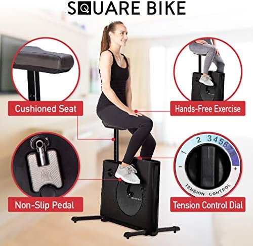 Daiwa Felicity Compact Exercise Bike with 8-Level Magnetic Resistance | Foldable Stationary Fitness Bike for Home & Office Workouts | Quiet Under-Desk Indoor Cycling Bike | Space-Saving Cardio Trainer