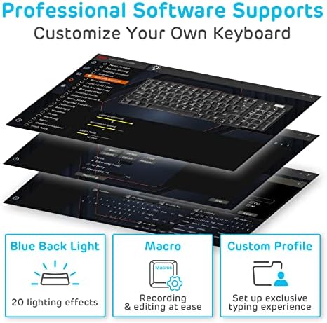 RK ROYAL KLUDGE RK96 Wireless Mechanical Keyboard with Magnetic Wrist Rest