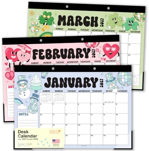 Large Desk Calendar 2027 - Desktop Calendar 2027-2028