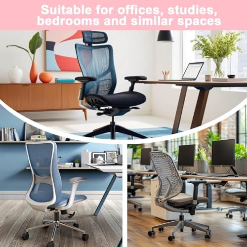 4 PCS Office Chair Covers Set Pink Computer Desk Chair Covers Universal Stretchable Protective Office Chairs Seat Cover with Armrest Cover Slipcovers Pads Cushion Backrest for Rotating (Medium Pink)