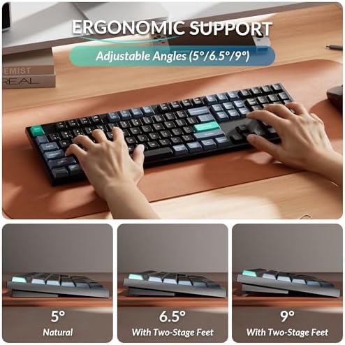 Keychron B36 Full-Size Wireless Keyboard with Numeric Keypad, Black