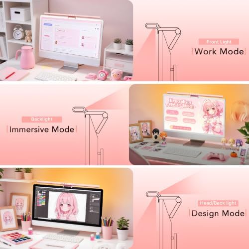 Syrinx LED Monitor Light Bar, 16.7" Computer Monitor Lamp with Backlight