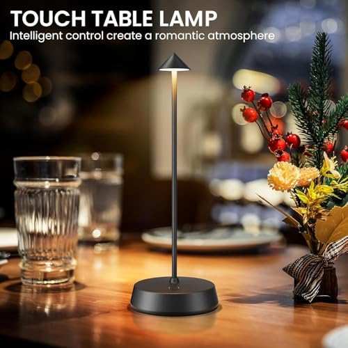 Cordless Touch Table Lamp Rechargeable LED Battery Operated 6000mAh