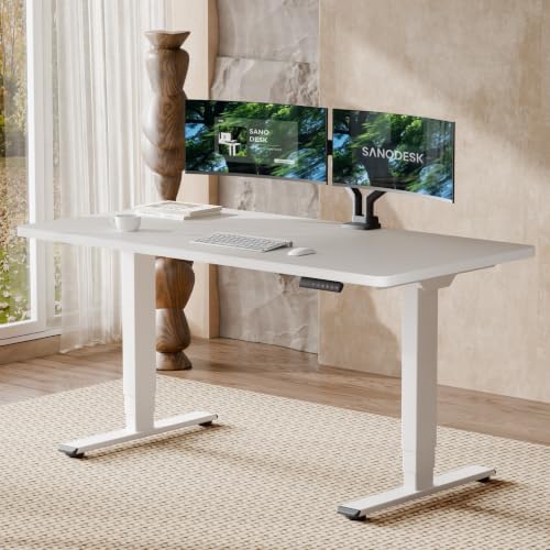 SANODESK Dual Motor Standing Desk 220lbs Height Adjustable Desk
