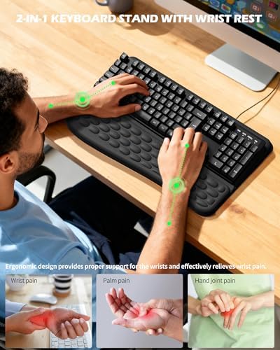 Wrist Rest for Computer Keyboard, Keyboard pad with Wrist Support