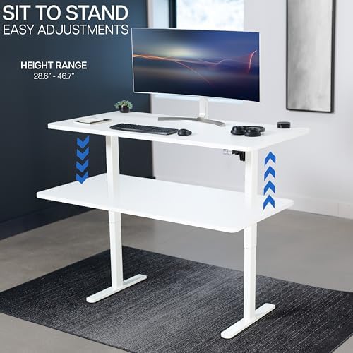 VIVO White 60 x 30 in Standing Desk, DESK-KIT-0W6W