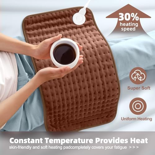 VALGELUIK Heating Pad for Back Pain Relief, 12"x24" Electric Heat Pad Gifts