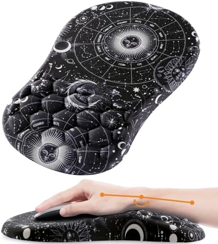 Ergonomic Mouse Pad Wrist Rest, 15° Memory Foam, Non-Slip PU Base