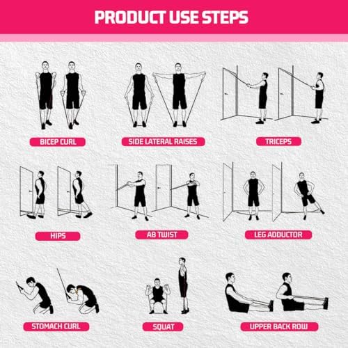 VEICK Resistance Bands with Handles, Exercise Tube Bands Set for Workouts