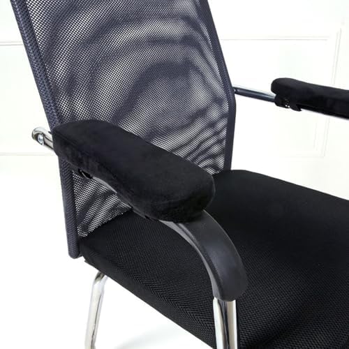 Black Single Office Chair Parts Arm Pad Memory Foam Armrest Cover Cushion Pad for Home Office Chair Comfortable Elbow Pillow