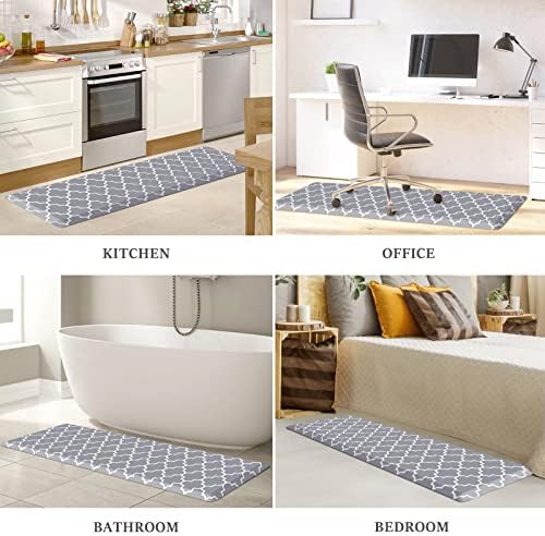 WISELIFE Anti Fatigue Mats for Kitchen Floor, 17.3"x 60", 4/5 Inch, Grey